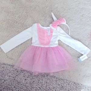 Carter’s Unicorn Costume Dress & Headband 2-3 years NWT